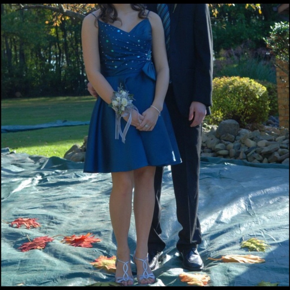 Midnight blue cocktail dress